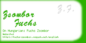 zsombor fuchs business card